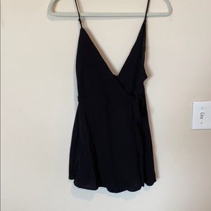 Black tie front Romper!